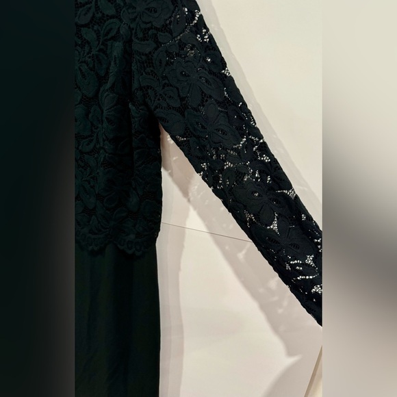 J.Jill Dress Wearever Collection Women Dress Lace Overlay Dress Black Size Small - Picture 4 of 9